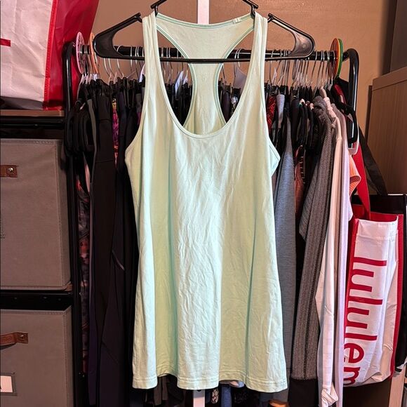 Lululemon Cool Racerback ~Sz 10 Fresh Teal ? Mint Green 1056 - Picture 1 of 3